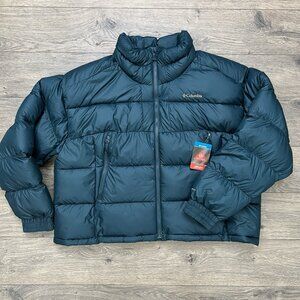 Columbia Puffer Jacket Size 2XL Womens Blue Green Pike Lake Cropped Full Zip